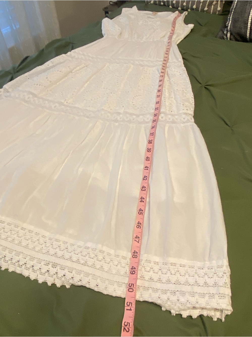 Reba White Eyelet Tiered Midi Dress - Picture 10 of 10